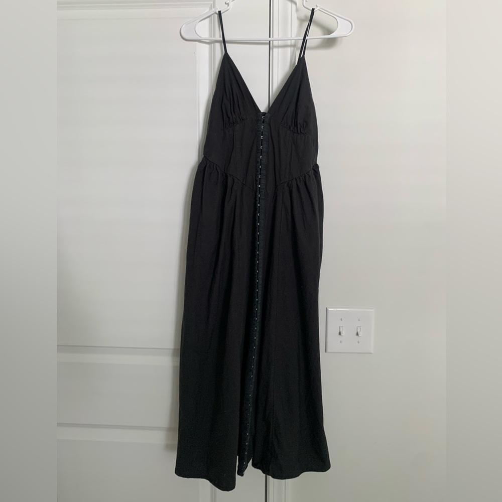 Urban Outfitters Black Hook-and-Eye Midi Dress - Picture 3 of 8